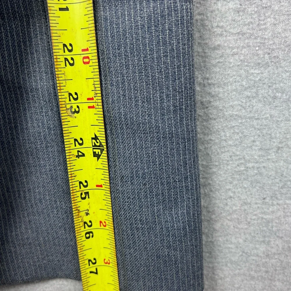 Anderson-Little Mens 3 Piece Suit Gray Pinstripe‎ Blazer Vest Trousers Vintage